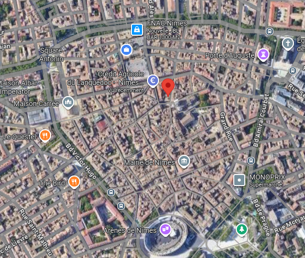 Plan d'accès Atelier des Nuances Nîmes